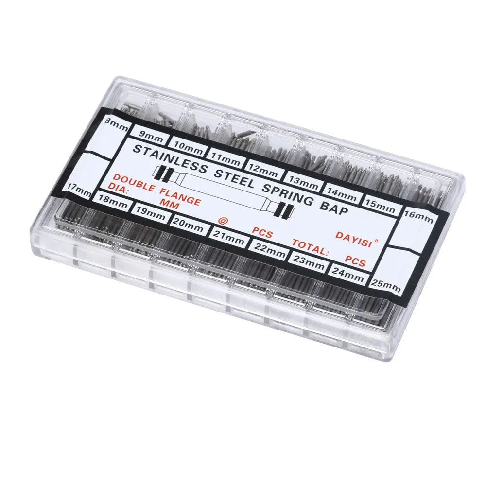 Watch Band Spring Bar Tool Kit – 18 Sizes 8–25mm Link Pins Watch Repair Tool Oasis Select Silver