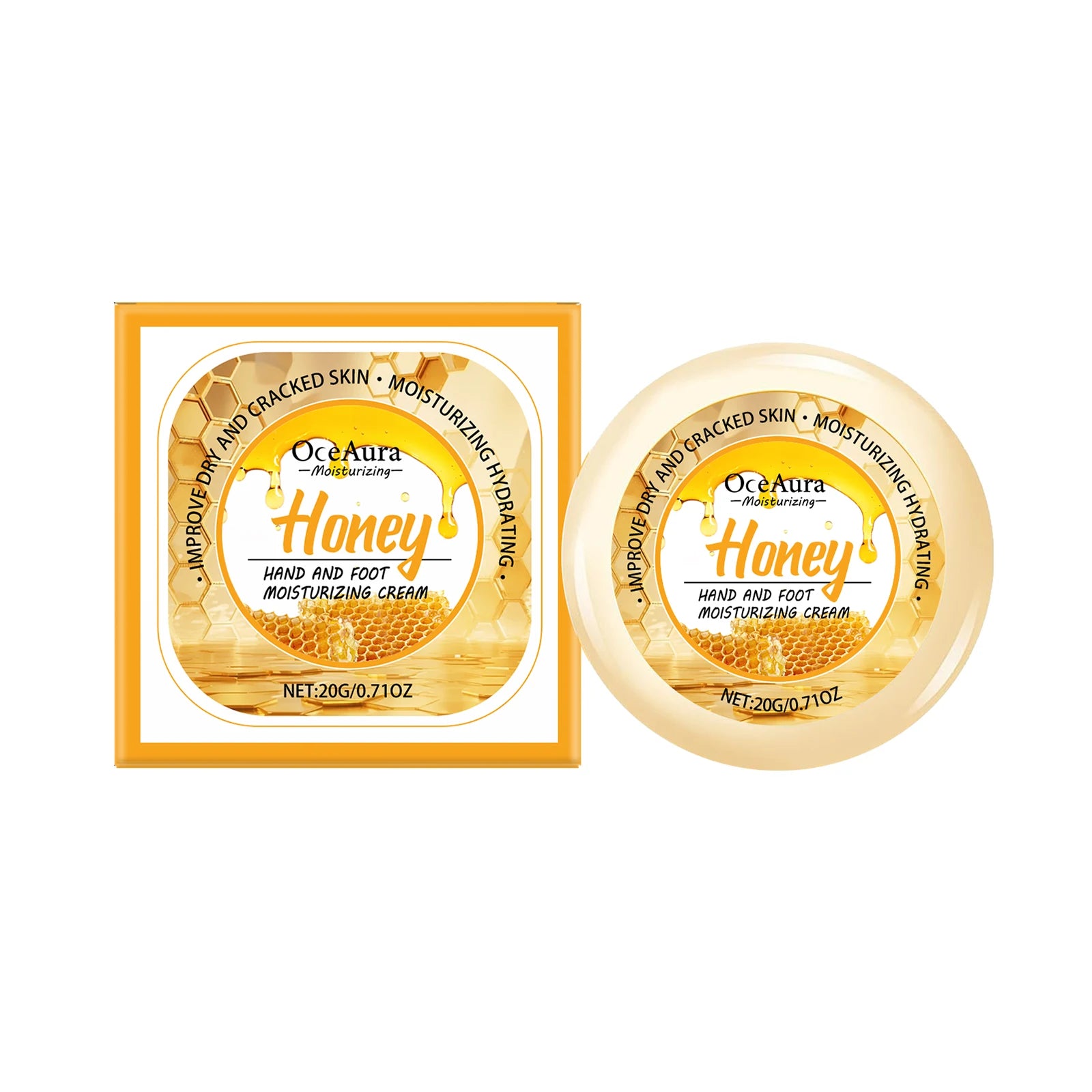 OceAura Honey Hand & Foot Cream – Moisturizing, 20g Hand & Foot Cream Oasis Select 20g Boxed