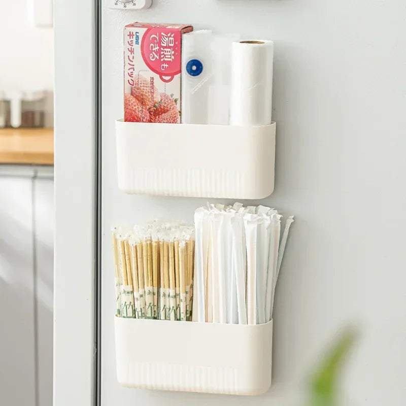 Magnetic Absorption Box Household Refrigerator Magnetic Wall Mounted Storage Box Non Perforated Multi Specification Storage Box Oasis Select