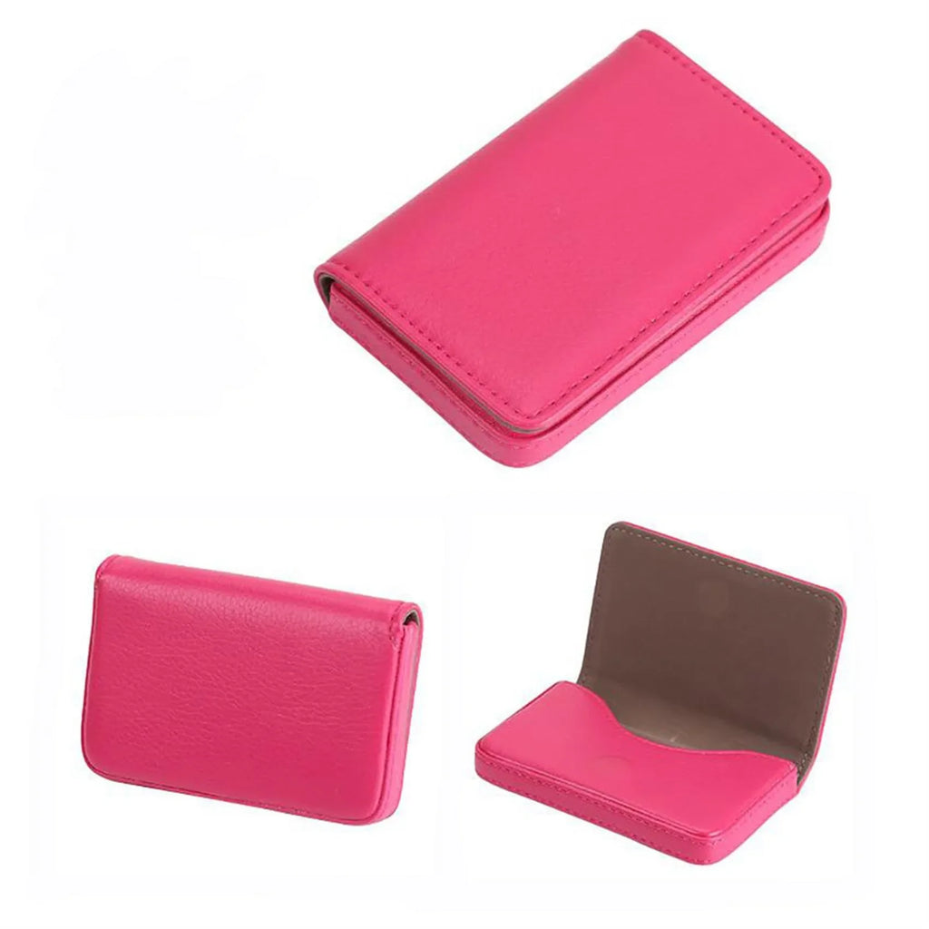 PU Leather Business Card Holder – Magnetic Buckle & Slim Design