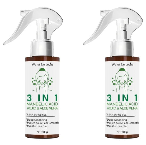 3-in-1 Mandelic Acid & Kojic Acid Scrub Gel with Aloe Vera Exfoliating Scrub Gel Oasis Select BROWN 100g