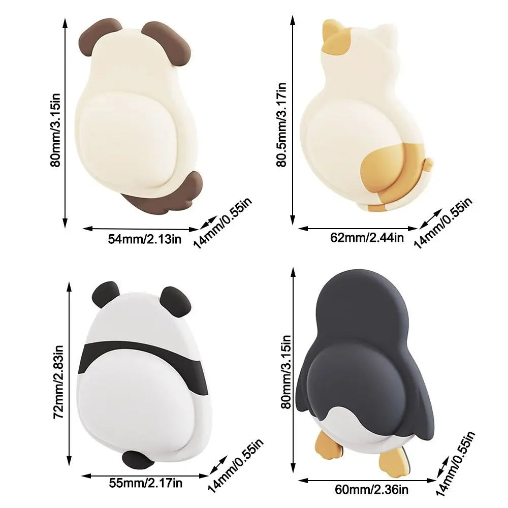 1/2Pcs New Soft Rubber Door Stopper Self Adhesive Shockproof Protection Stickers Mute Design Anti-slip Handle Bumper Home Oasis Select