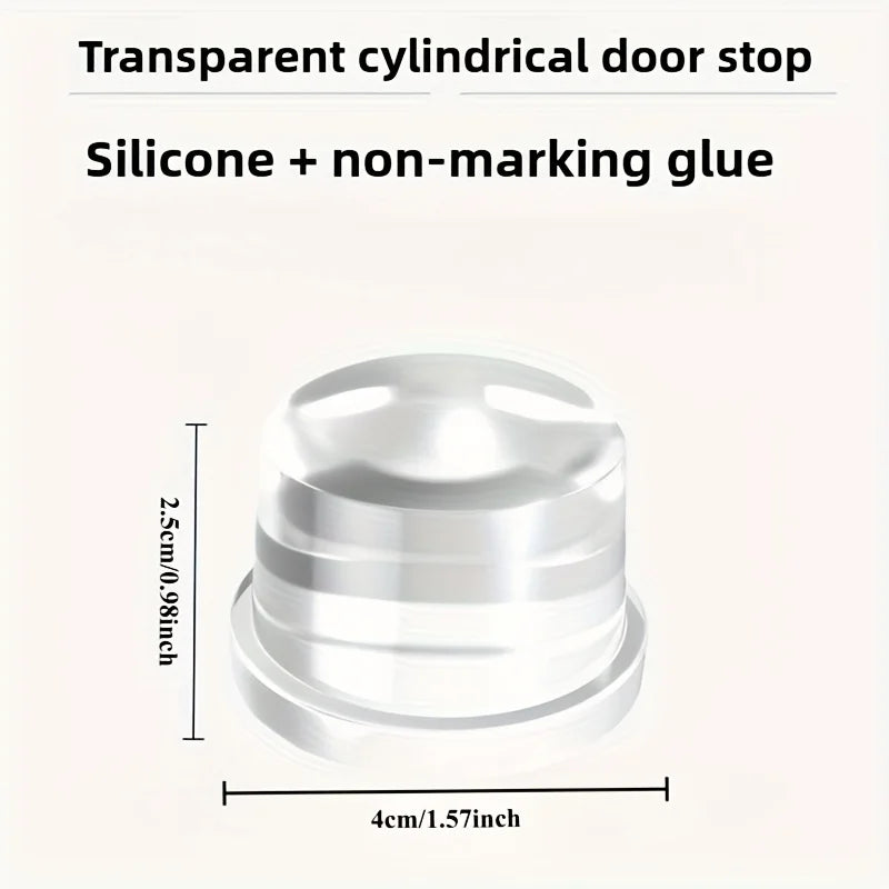 1PC Clear Silicone PET Door Stopper No Drill Under Door Mount Oil Rubbed Anti Slamming For Home Office Travel Use Oasis Select Translucent