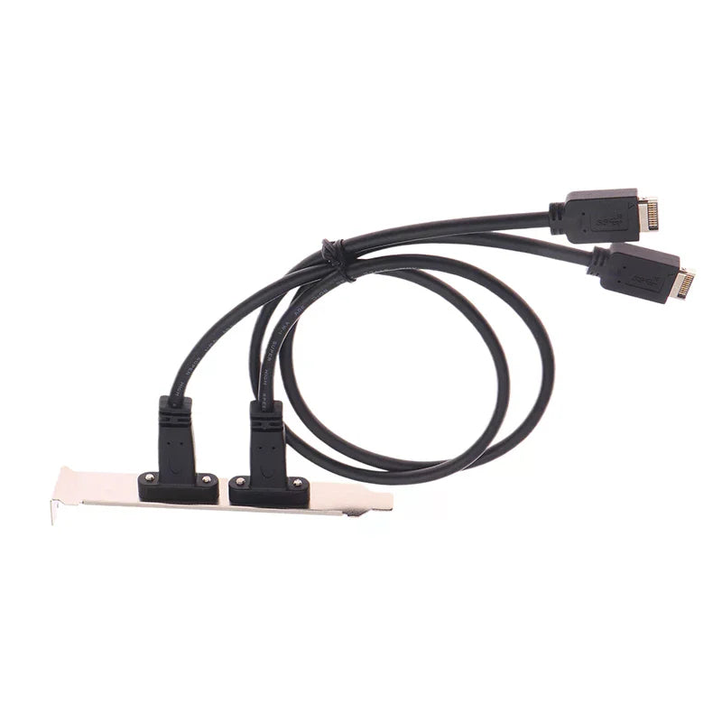 50cm USB 3.2 Front Panel Header Type-E To USB-C Type C Female Connector Extension Wire Cable TYPE-E Baffle Cable Oasis Select