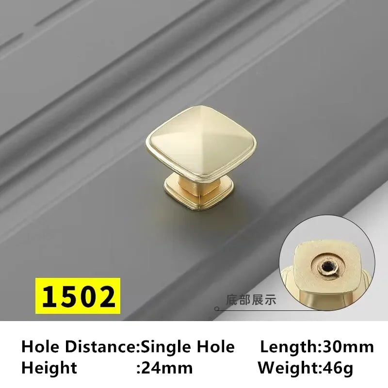 Handles Drawer Cabinet Furniture Kitchen Handles for Cabinet Knob Door Drawer Furniture Kitchen Golden Single hole Rings Knob Oasis Select 1502-Zinc alloy