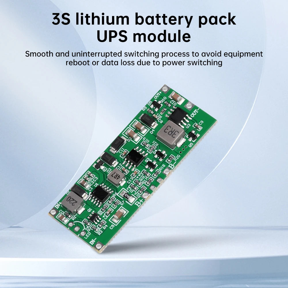 DC 12V 3A 24W 36W 3S Lithium Battery Pack UPS Module Charging Discharging Automatic Switching Uninterruptible Power Supply Board Oasis Select