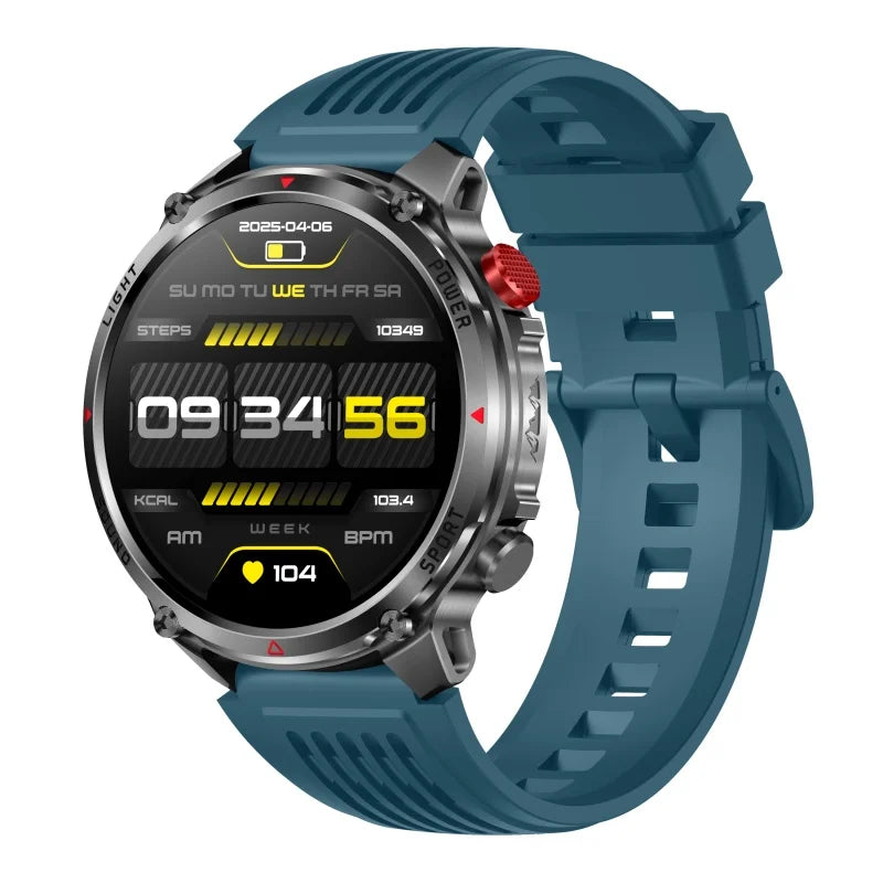 Smart Watches Waterproof Men BT Call Compass LED Flashlight Outdoor Smartwatch Health 100+ Sports Fitness 1100mAh Large Battery Oasis Select BKBLS