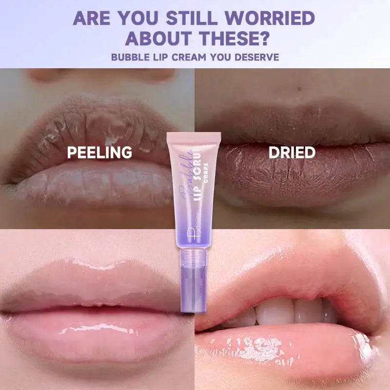 Pudaier Bubble Lip Exfoliator Foaming Scrub & Moisturizing Balm