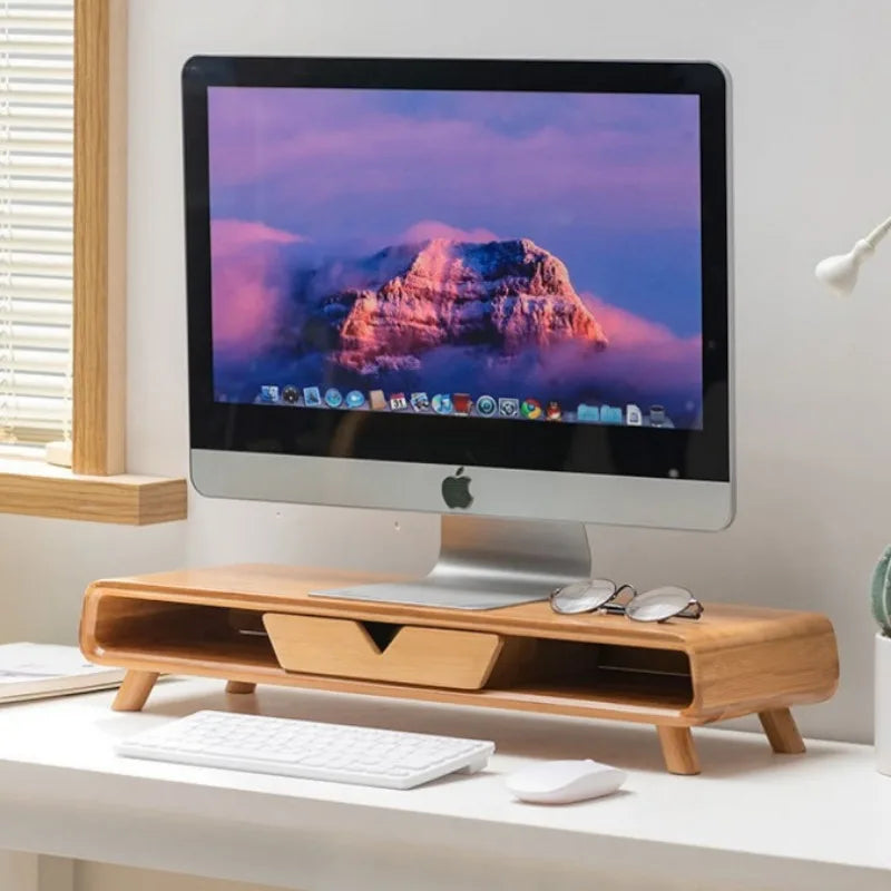 Curved computer monitor raised frame Desktop computer raised frame Office desk Keyboard storage bracket Oasis Select