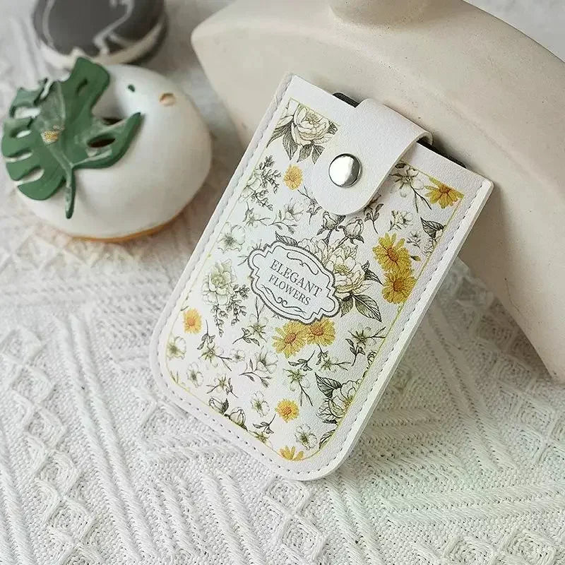 Portable Adorable Pull-out Card Holder With Multiple Card Slots - ID Card, Bank Card, Bus Card Organizer For Women Oasis Select