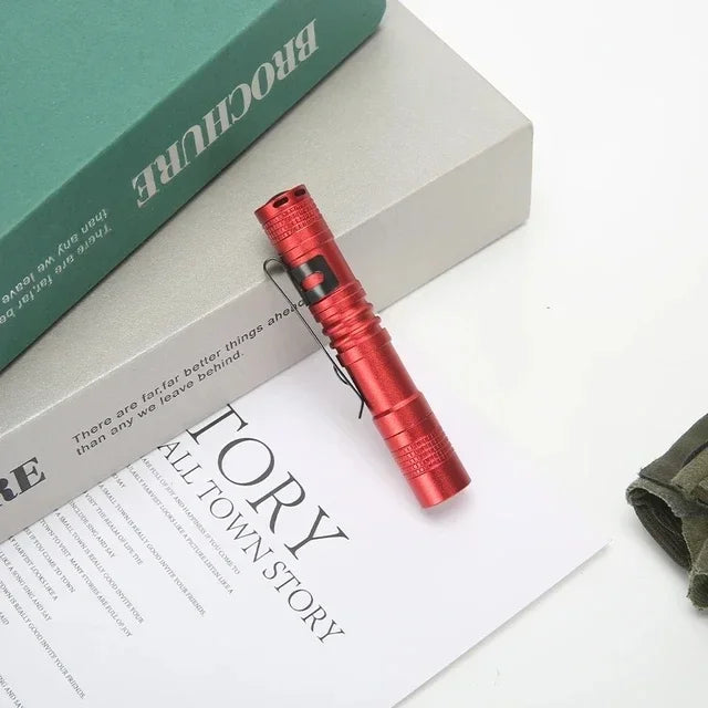 Mini LED Pen Flashlight 300LM | Pocket Torch with Clip, AAA