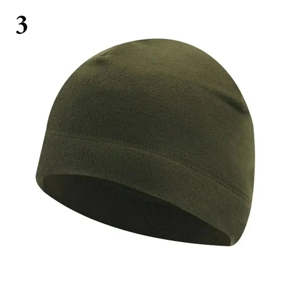 Men Polar Fleece Caps Winter Warm Outdoor Sports Skiing Cycling Cap Hat Windproof Soft Beanie Cap Women Ski Bike Hat Caps Oasis Select 03Army green