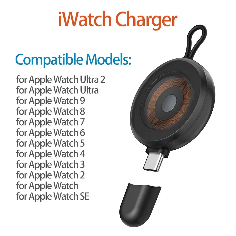 USB-C Magnetic Watch Charger – Apple Watch & Samsung Galaxy Smartwatch Charger Oasis Select iWatch Tawny