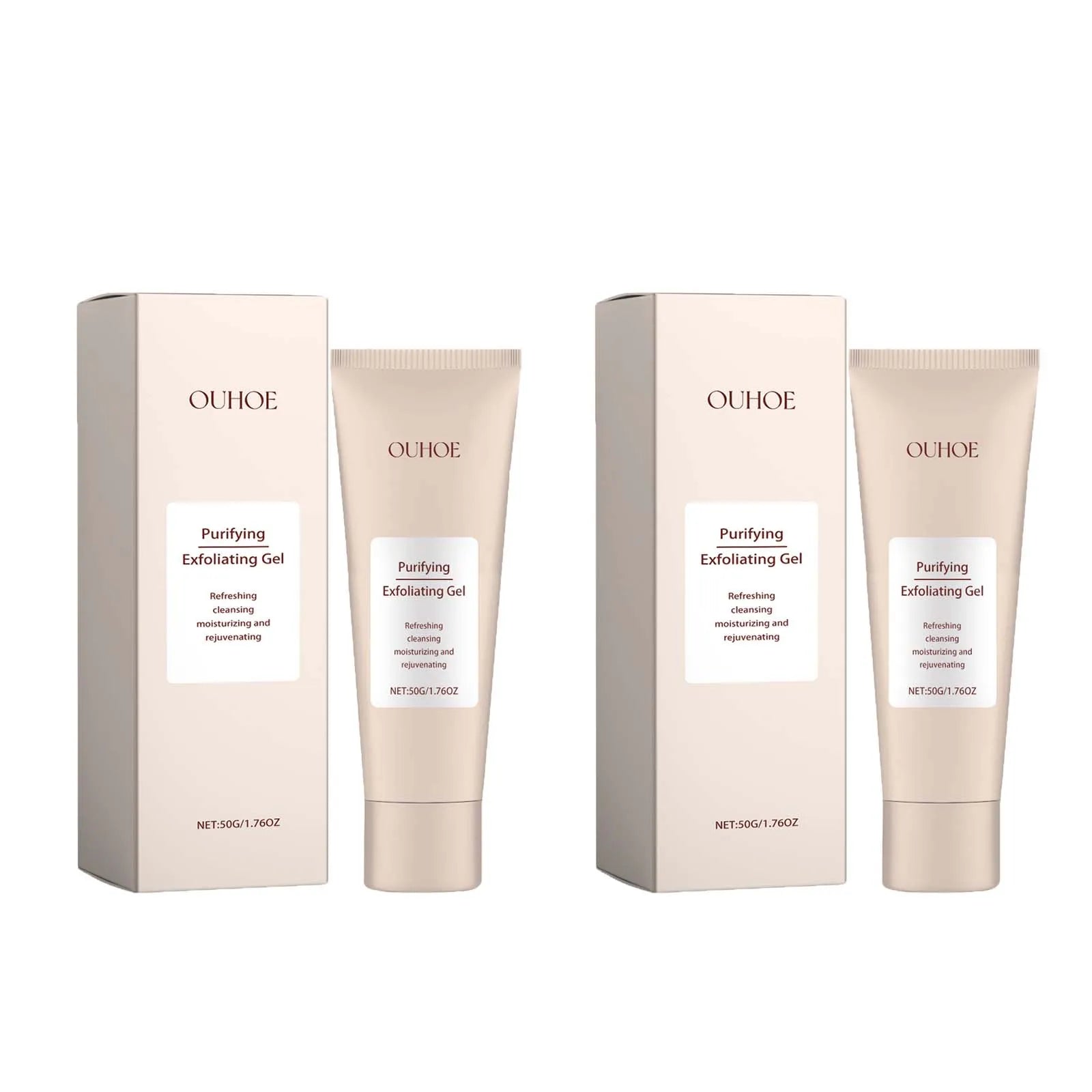 OUHOE Exfoliating Peeling Gel – Pore Cleanse & Blackhead Removal Facial Exfoliating Gel Oasis Select 2 x 50g boxed