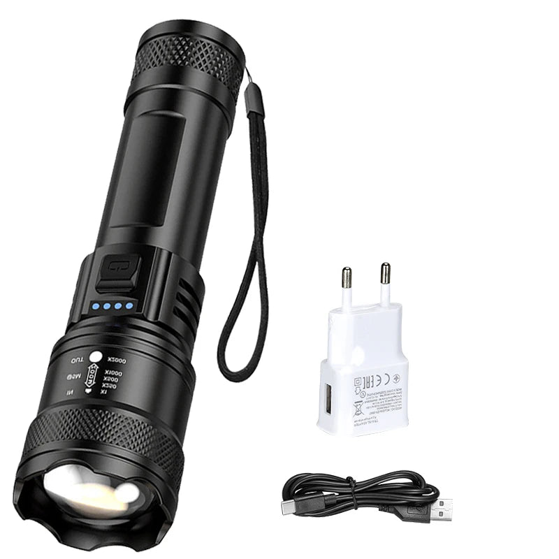 ZHIYU Super Bright USB Rechargeable LED Tactical Flashlight