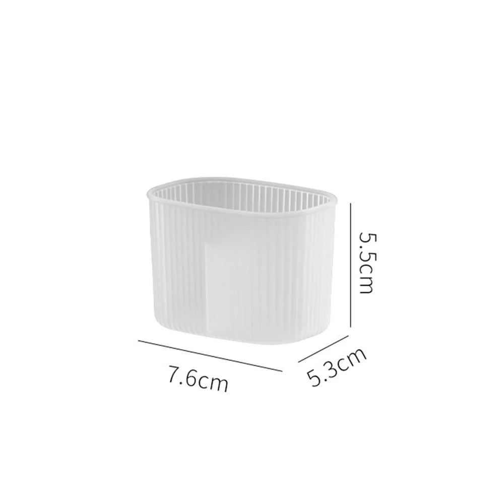 Desktop Cosmetics Storage Box Toiletries Cotton Swab Container Bathroom Accessories Brushes Makeup Organizer Case Lipsticks Box Oasis Select Transparent-SMALL