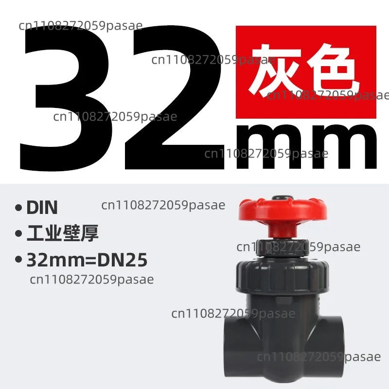 UPVC 32mm Gate Valve Connector – Garden Irrigation Pipe Fitting