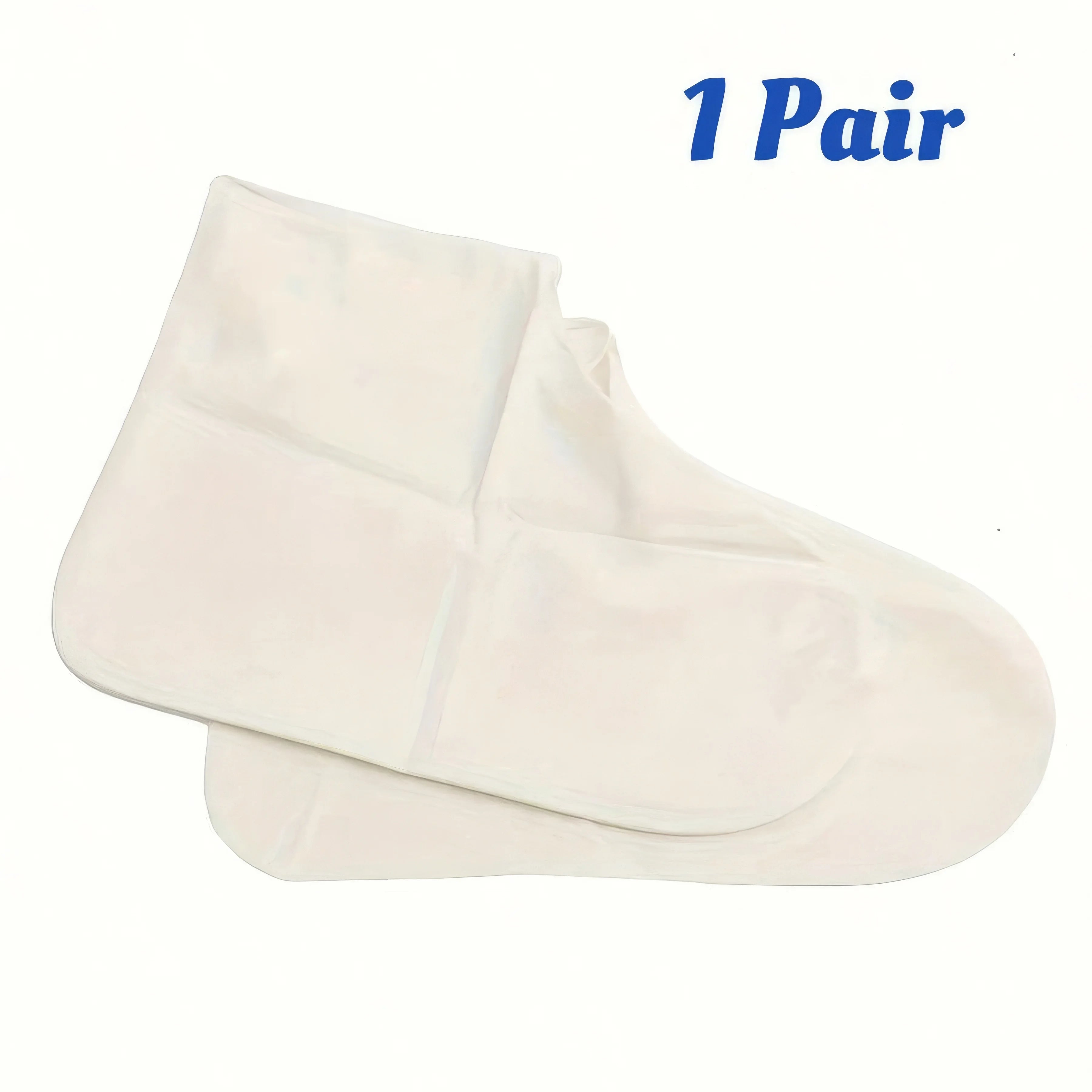 1 Pair Latex Rain Boots Waterproof Shoe Cover White, Rain Shoe Cover, All Day Comfortable Elastic Fit, Unisex Shoe Cover Oasis Select ONE SIZE White-1pair
