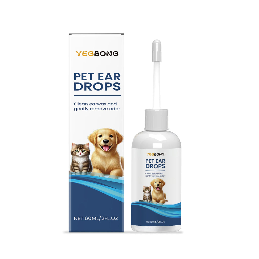 Pet Ear Cleaner Remove Ear Mites Fungus Deep Cleansing Pet Ear Dirt Reduce Redness Odor Gentle Deodorizing Itching Relieve Drop Oasis Select