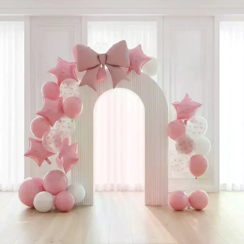 13Pcs/Set Bow Print Latex Balloon Foil Bow Balloon For Coquette Birthday Girl Baby Shower Bachelorette Wedding Party Decoration Oasis Select