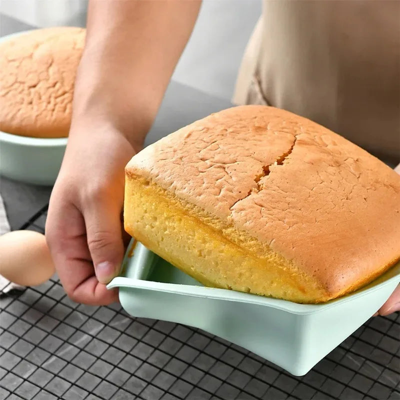 1/4Pcs Silicone Square Cake Plate Non-Stick Brownie Pot with Anti-Slip Handle Oven and Air Fryer Safe Perfect for Baking Cakes Oasis Select