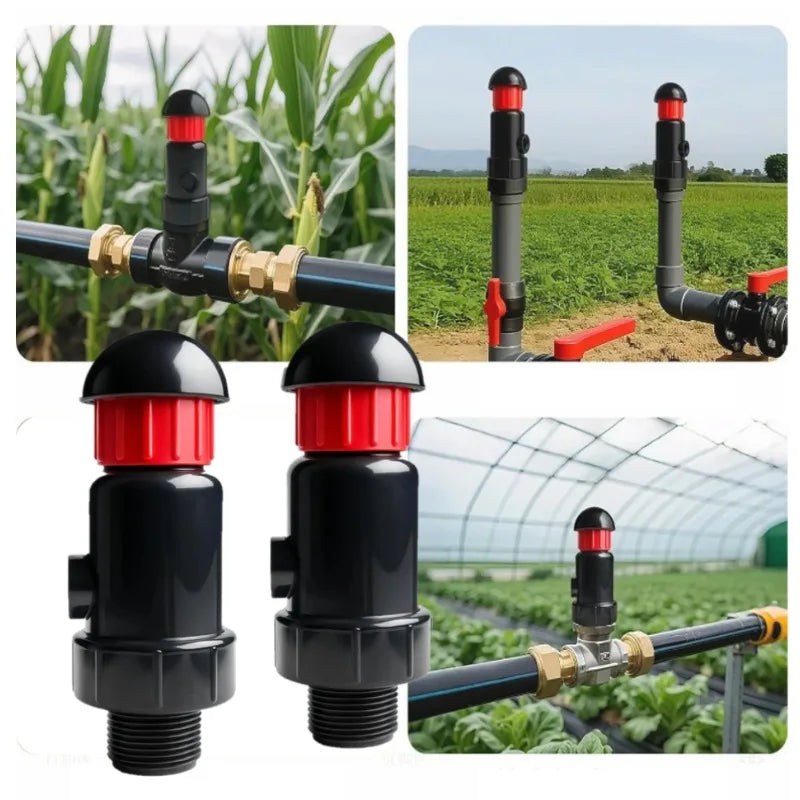 2pcs Air& Vacuum Relief Valve for Water Tanks, 3/4 1 Inch Automatic Air Vent Valve BS Thread Connection, Drip Irrigation Systems Oasis Select
