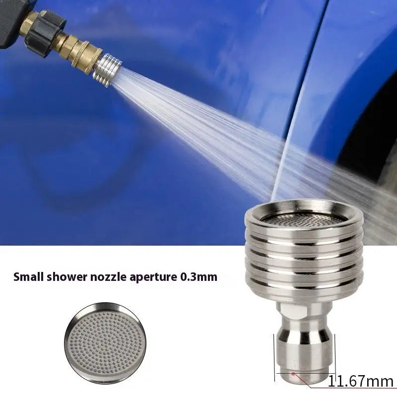 High Pressure 1/4 Interface Quick Connect Water Sprinkler Washing Nozzle Stainless Steel Shower Blades Wash Cars Irrigation Tool Oasis Select 03mm