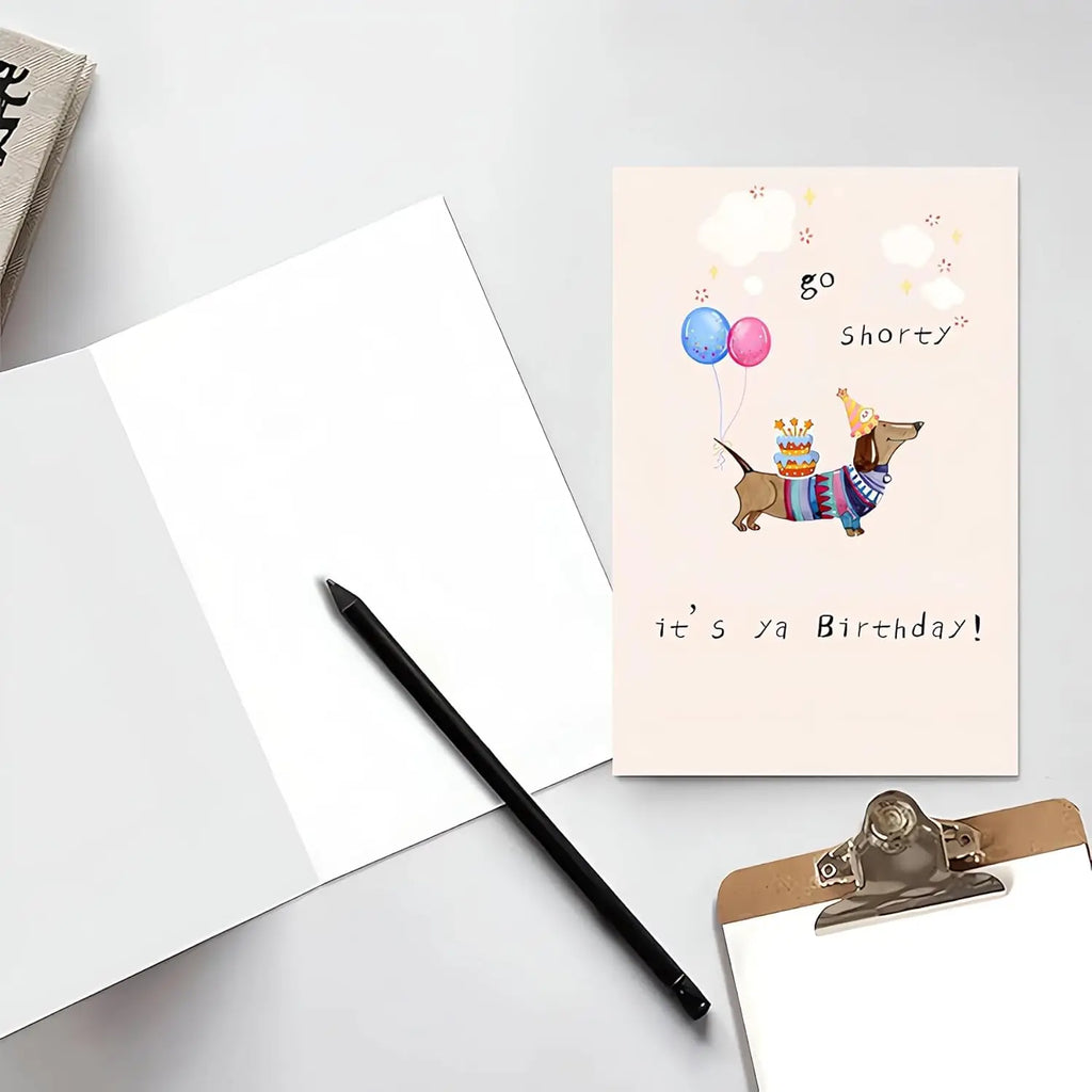 Funny Birthday Card Dachshund Weenie Dog Gifts for Dog Birthday Him Her Cute Wiener Dog Gift for Pet Lovers Owners Oasis Select