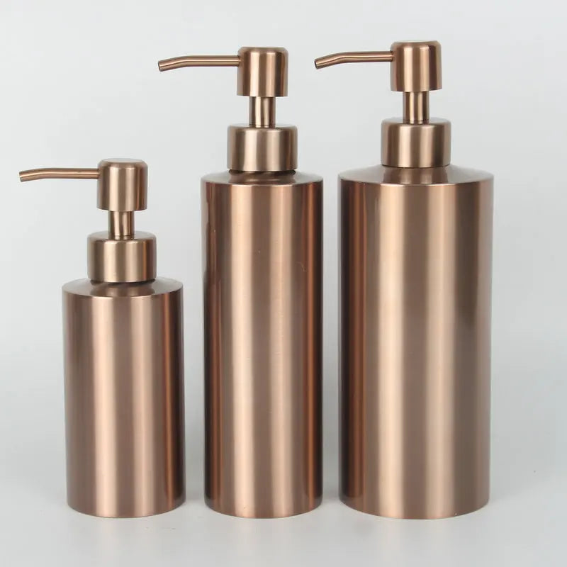 Liquid Soap Dispenser Bottle Gel Bottle 304 Stainless Steel Silver Rose Gold Lotion Pump Hand Soap Kitchen Bathroom Dispenser Oasis Select