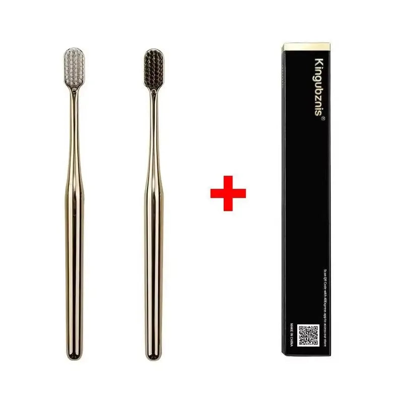 4/1pcs Luxury Soft Toothbrush Men Women Adult Tooth Brush Gold Silver Dental Brushes Elegance Gentle Toothbrushes Drop Shipping Oasis Select GW-GB