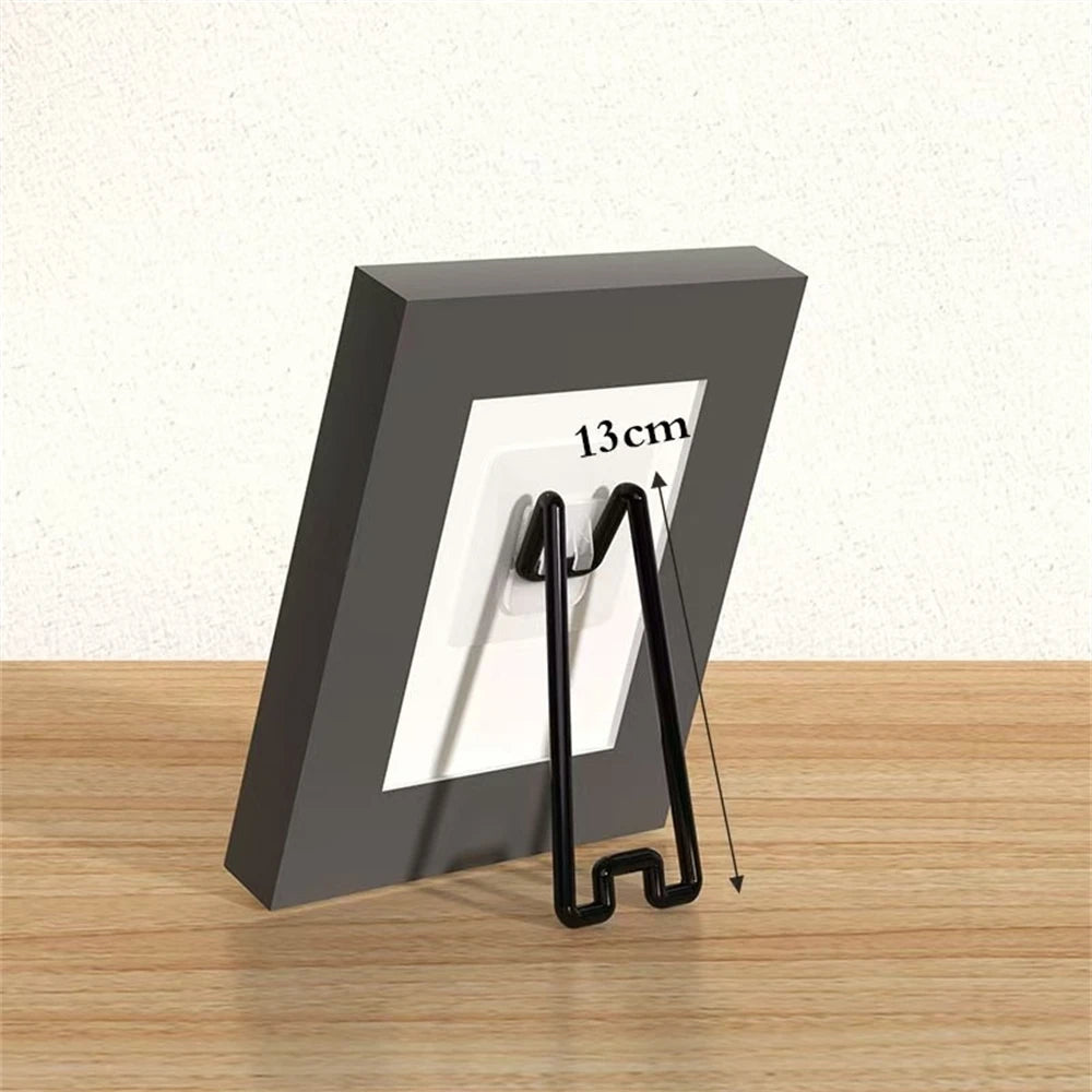 No Drill No Nail Photo Frame Stand Desktop Display Holder For Pictures Albums And Artwork Easy Setup Sturdy Support Only Bracket Oasis Select Black-S 3-9
