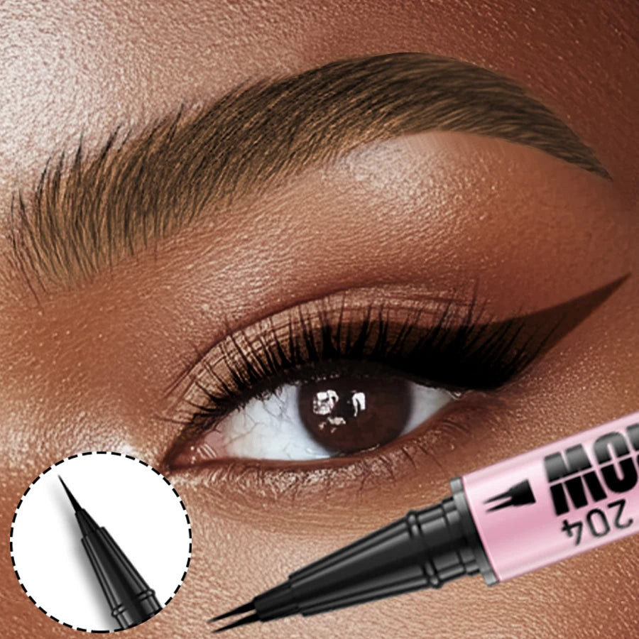 KAFURUX 2-in-1 Waterproof Eyebrow & Eyeliner Pen – 4 Colors