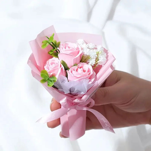 1 Mini Rose Bouquet, with good wishes, Valentine's Day, Mother's Day, Teacher's Day gifts, Artificial roses Oasis Select