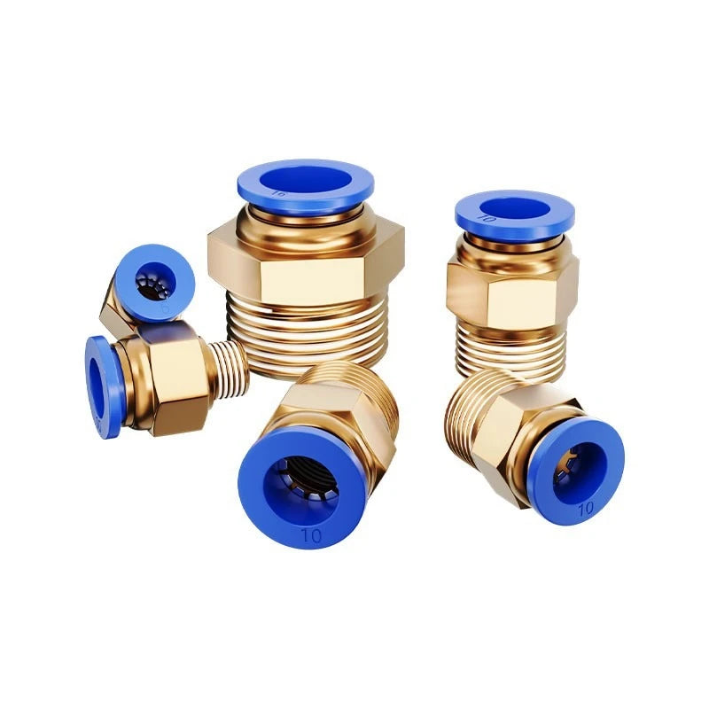 Copper Pneumatic Quick Plug Quick Connector 1/4 "1/8" 3/8 1/2 Thread PC 4mm 6mm 8mm Straight Hose Connector Pipe Oasis Select