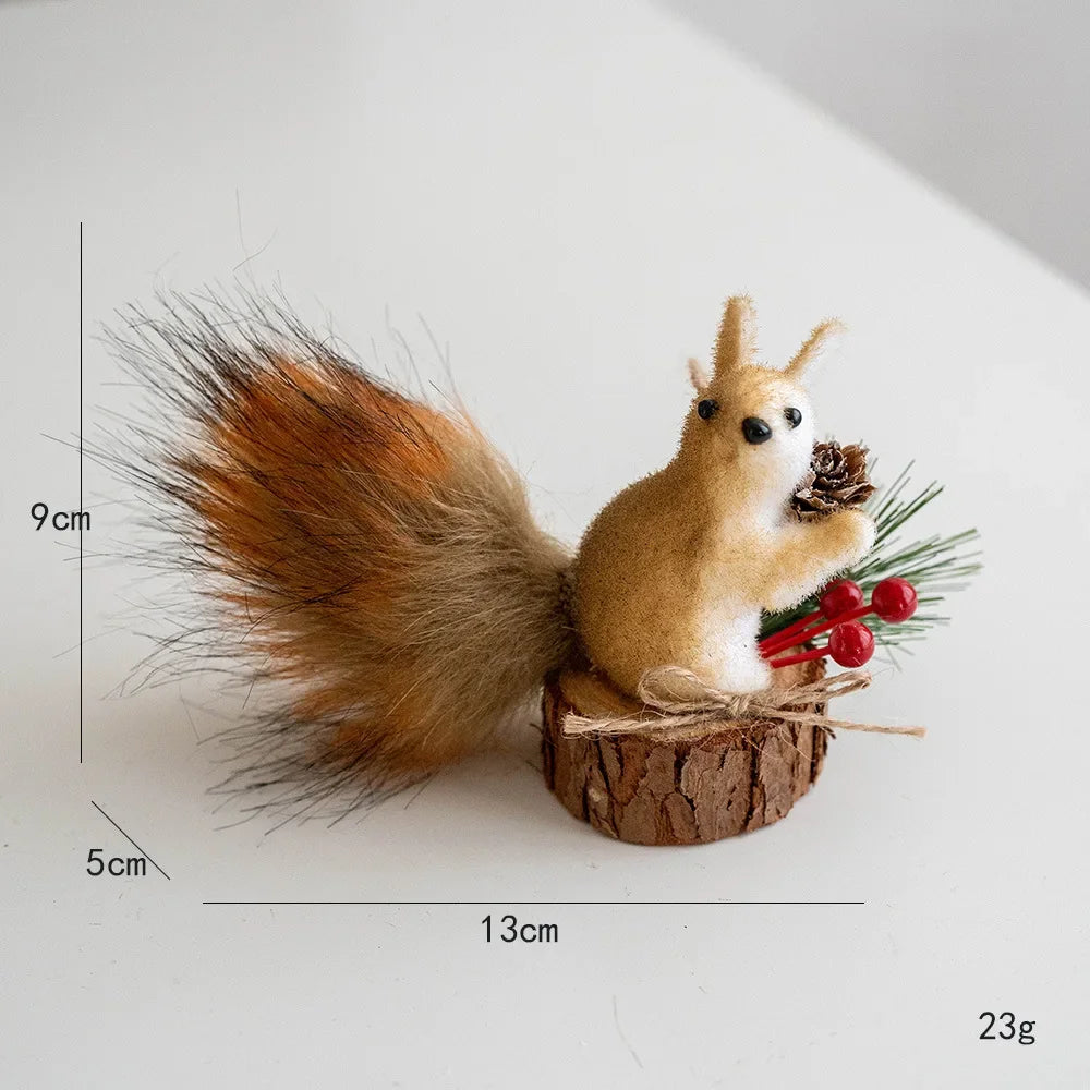 Christmas Tree Decoration Cute Cartoon 3D DIY Squirrel Xmas Pendants Christmas Hanging New Year Decor Ornaments 2026 Navidad Oasis Select D
