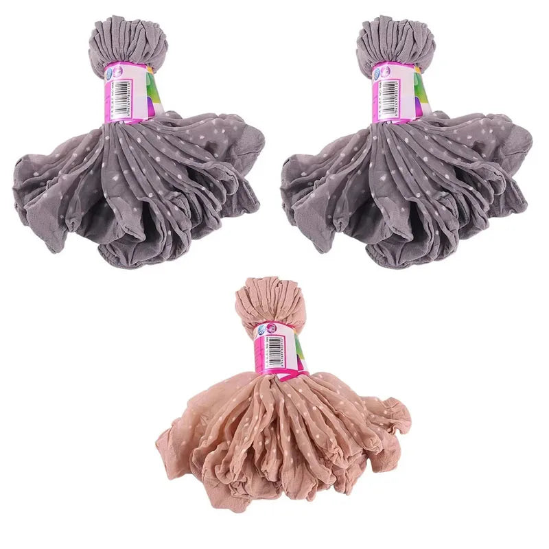 10-30pairs Black Dot Transparent Socks Ultra-thin Elastic Women Crystal Silk Socks Nylon Fashion Ladies Summer Short Ankle Socks Oasis Select Mix 30pairs 5 One Size