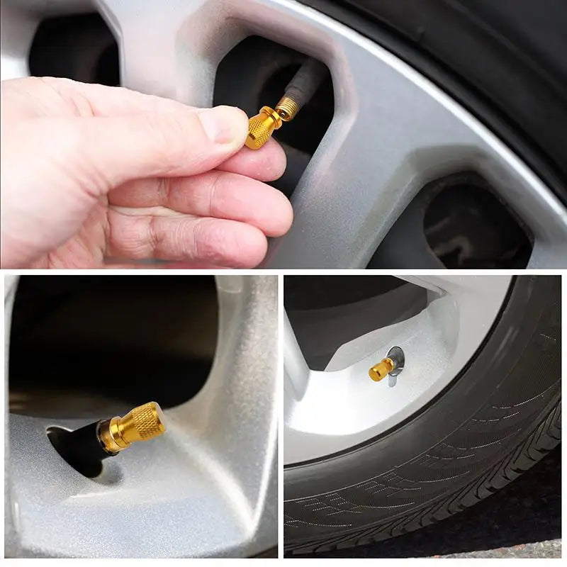 Tire Valve Stem Caps, Anodized Aluminum Wheel Valve Covers Accessories, Universal For Cars, SUVs, Bikes, Trucks And Motorcycles Oasis Select