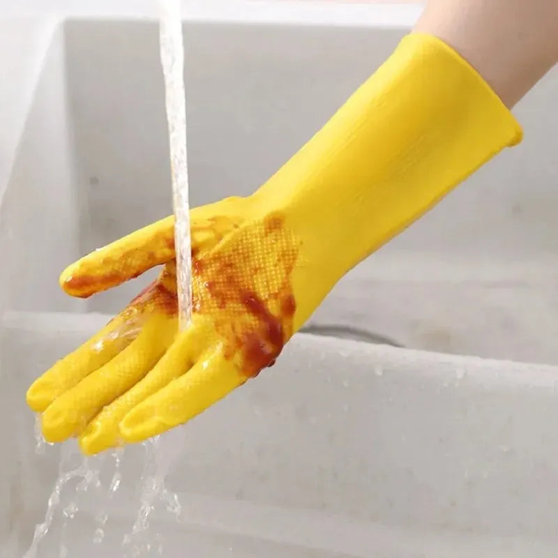 Waterproof Latex Dishwashing Gloves – Non-Slip Kitchen Cleaning Household Cleaning Gloves Oasis Select