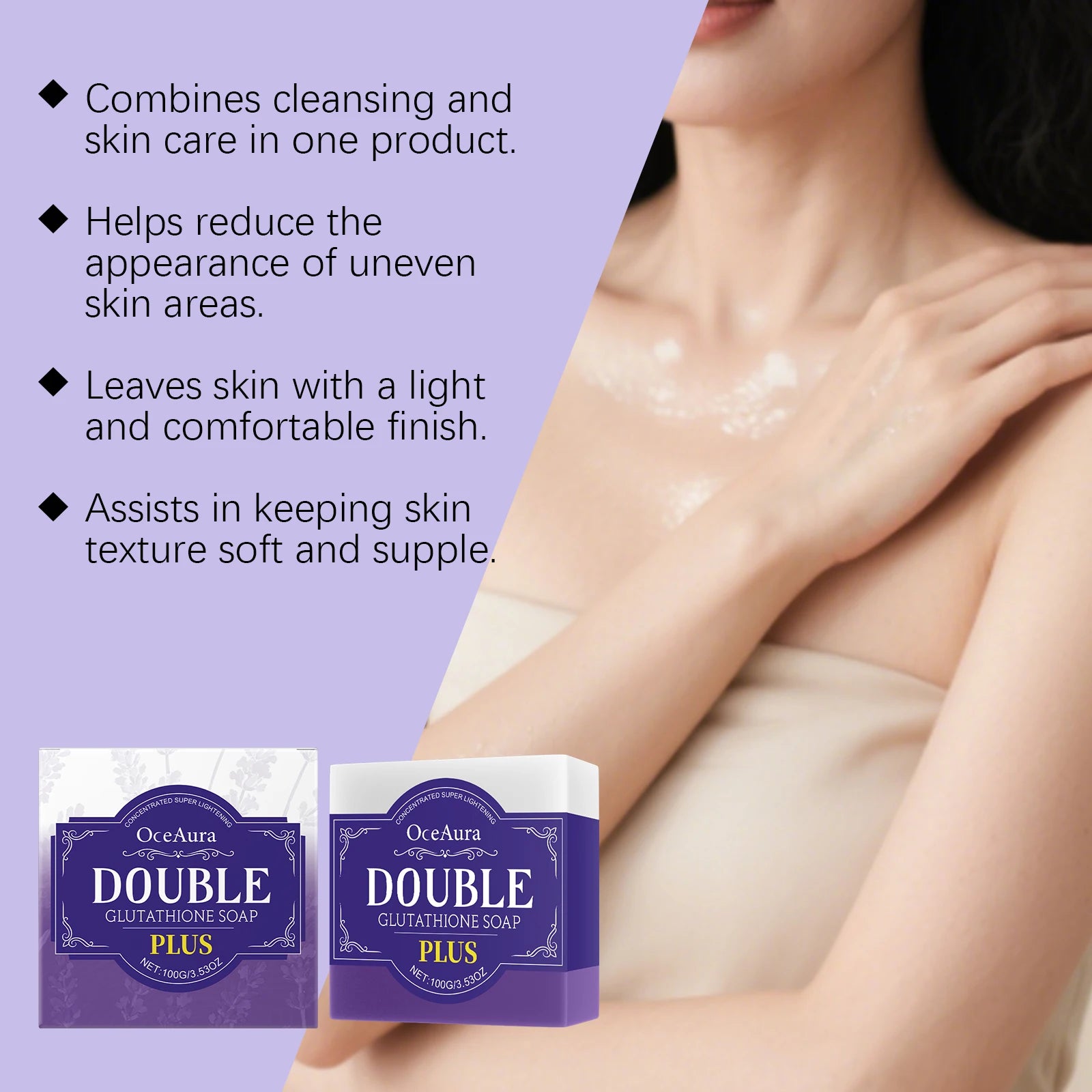 Exfoliating Lavender Bath Soap Aromatic Clean Softens Moisturizes Skin Leaves Gentle Fragrance Bath Cleansing Soap Oasis Select