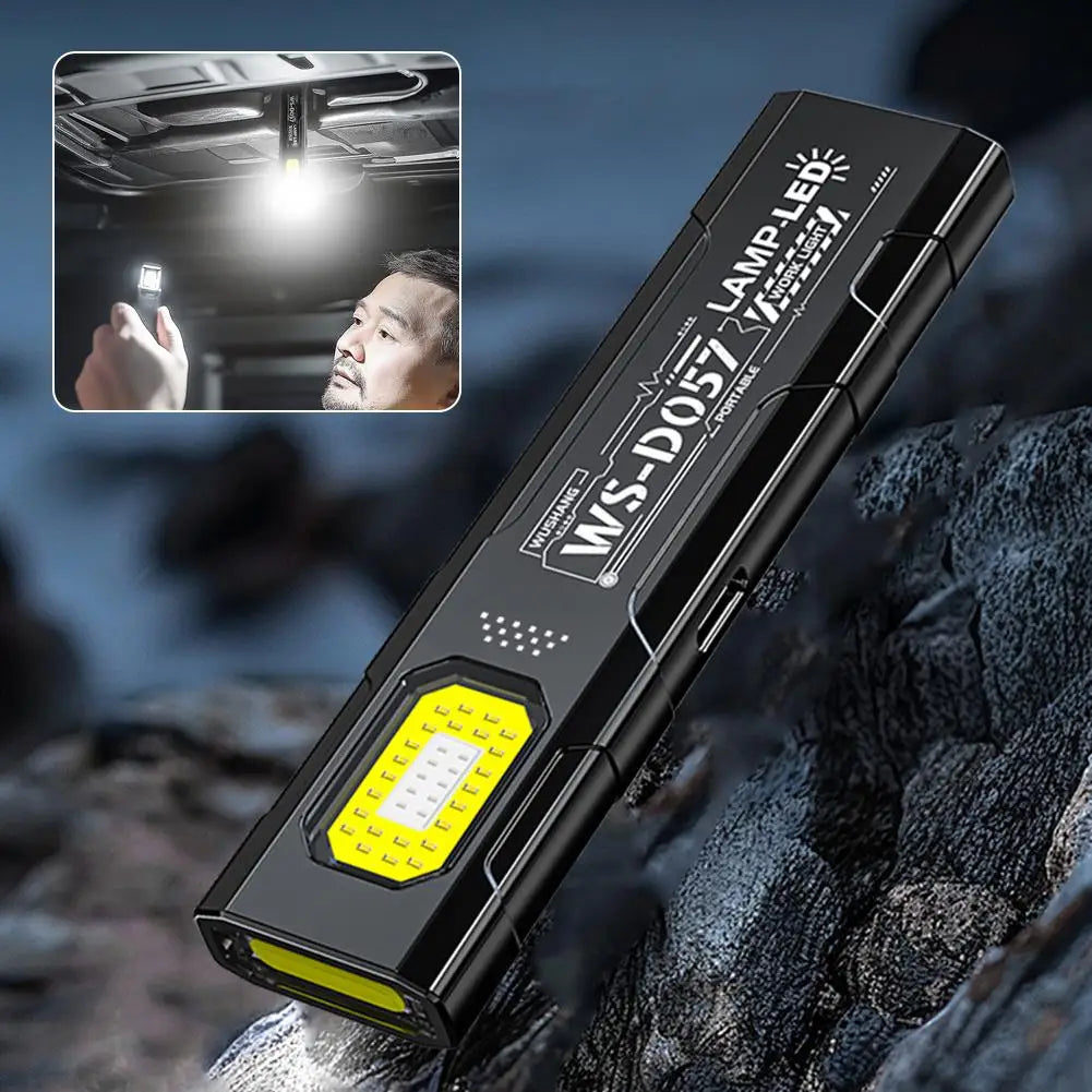 LED Keychain Flashlight USB Rechargeable 600Lm Portable EDC Mini Torch Light Pocket Lantern Flood Work Light With Magnet Oasis Select