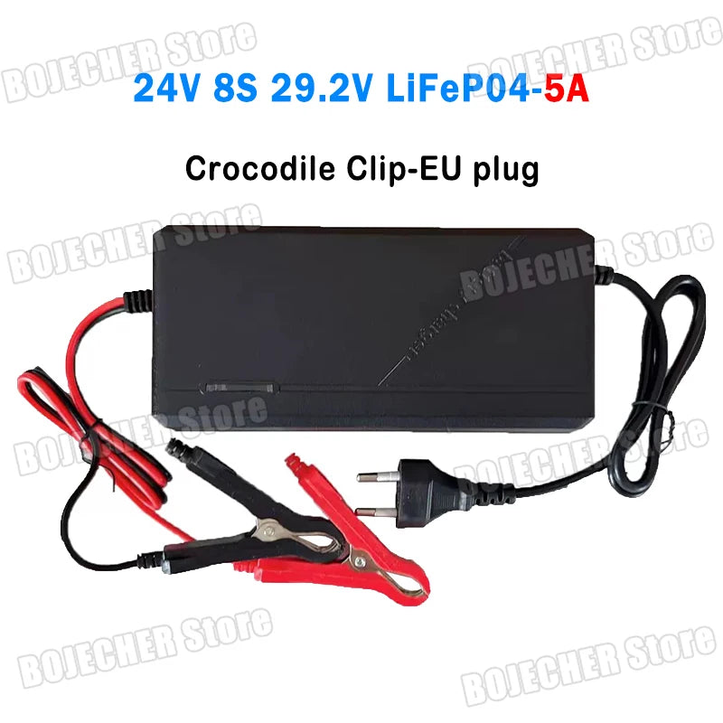 12V 24V 5A 10A Smart Lifepo4 Charger High Power AC110-240V Lithium iron Phosphate Battery Pack 14.6V 29.2V 4S 8S LiFePO4 Charger Oasis Select 24V 8S 29.2V-5A