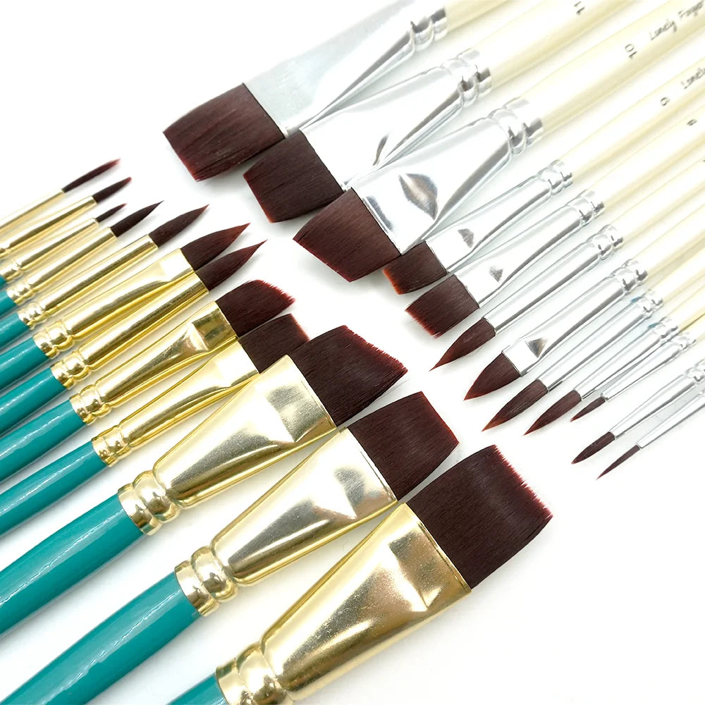 Face Painting Brushes, 12pcs Professional Artist Paint Brush Set for Face Body Painting, Ideal for Artists, Halloween, Cosplay, Oasis Select
