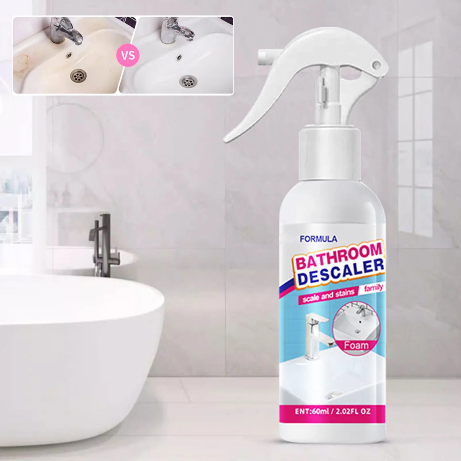 Anti-Limescale Foam Spray | Bathroom & Kitchen Descaler
