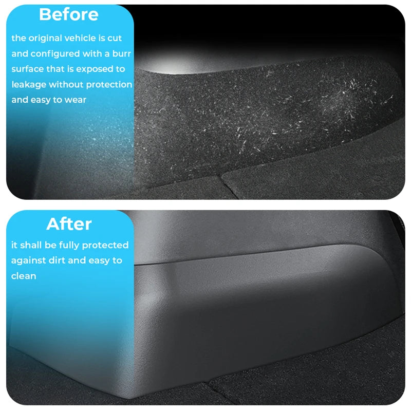 Car Rear Trunk Side Guards For Tesla Model Y 2022 2023 TPE Cover Fluff Surface Corner Protection Shell Auto Rear Trunk Protector Oasis Select