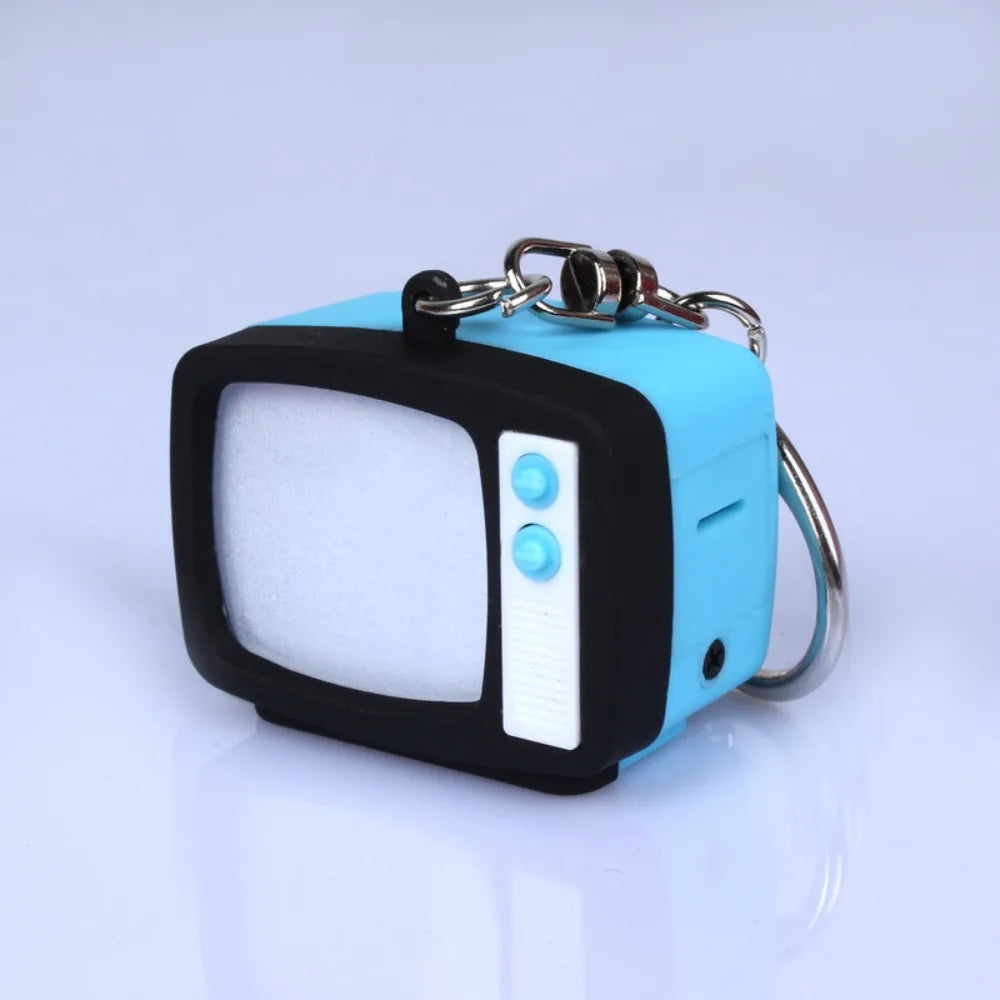 Creative Retro Television Keychain Model Toy Keychain Pendant Creative Children Toy Miniature Television Tv Led Keychain Home Oasis Select Blue