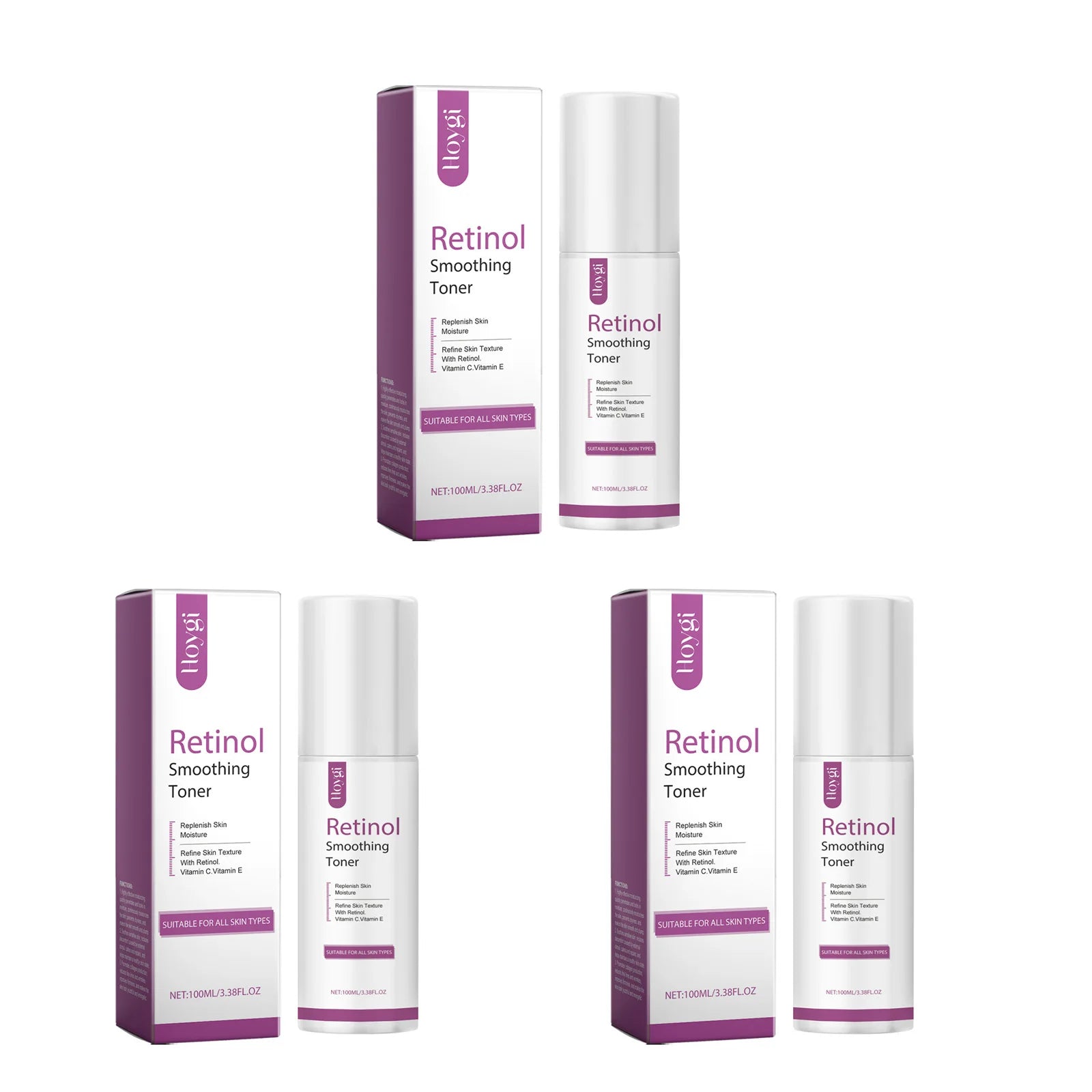 Hoygi Retinol Toner 100ml – Firming, Brightening & Anti-Aging Retinol Face Toner Oasis Select 3Pcs
