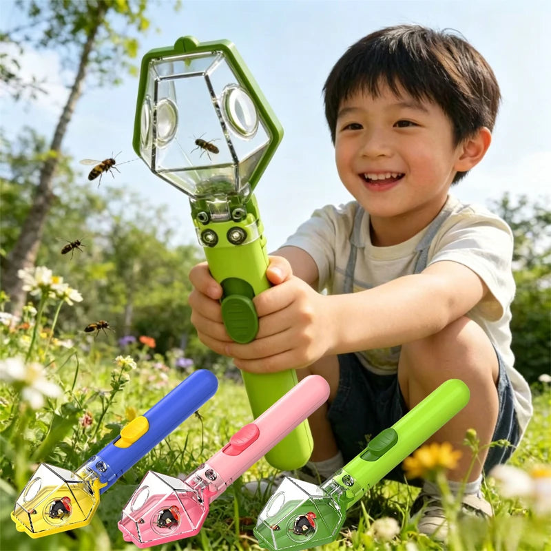 Multifunctional Portable Insect Catcher Safe Release Mechanism Push Type Handheld Insect Trap Comfortable Grip Garden Accessory Oasis Select