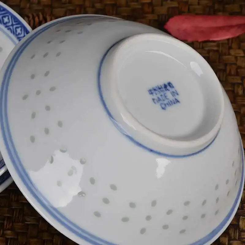 6inch Ceramic Ramen Bowl Chinese Vintage Blue And White Porcelain Tableware Soup Rice Bowls Home Restaurant Kitchen Dinnerware Oasis Select