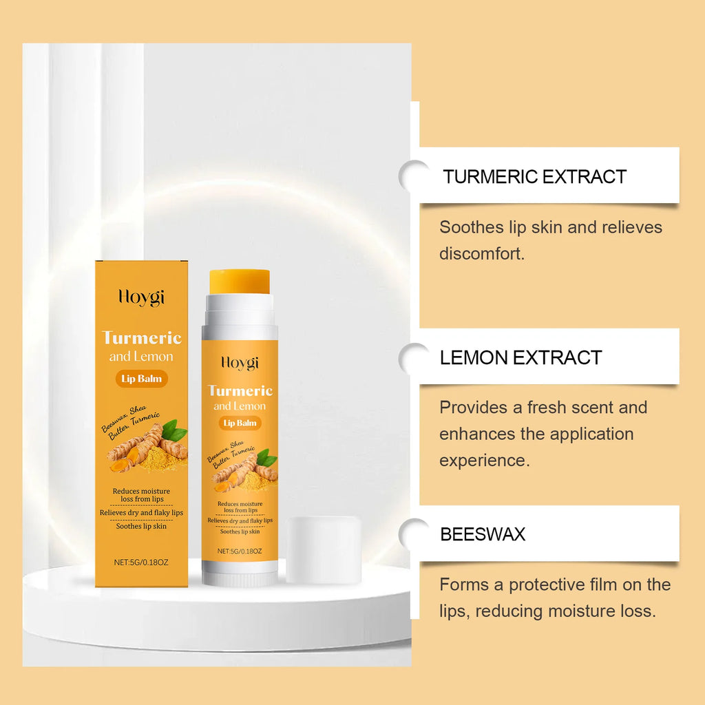Hoygi Lip Balm – Lemon, Turmeric & Tallow for Chapped Lips Moisturizing Lip Balm Oasis Select