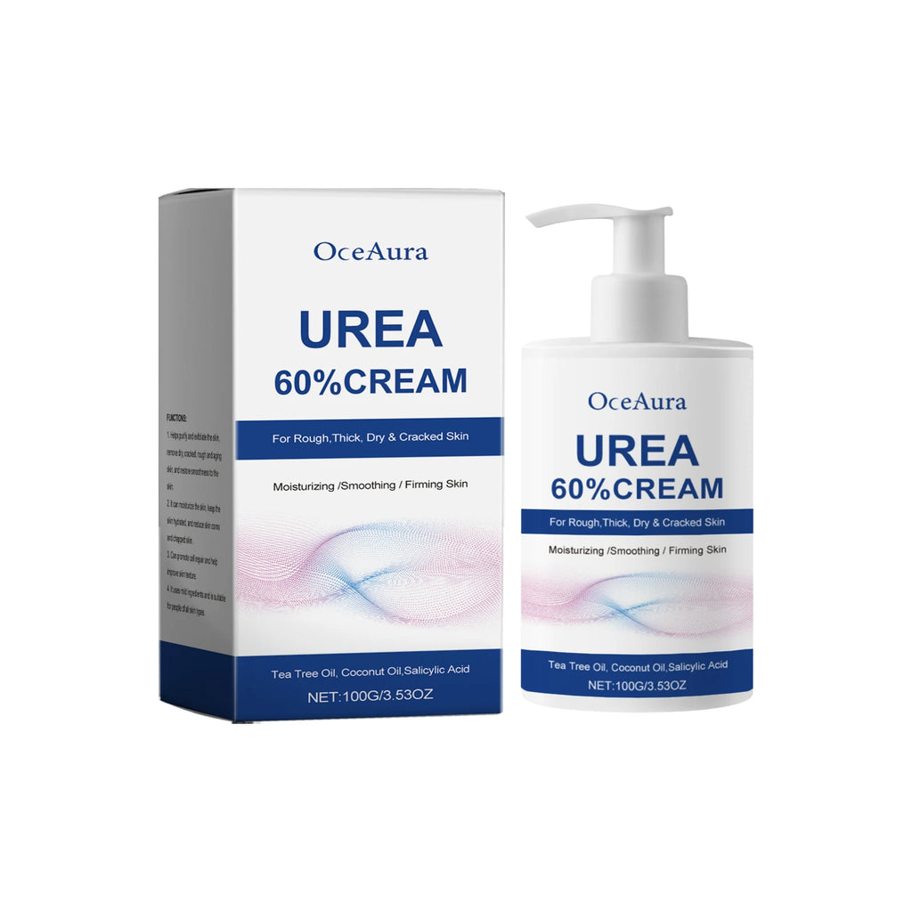 60% Urea Care Foot Cream Heel Moisturizing Soft Relieve Drying Cracked Remove Calluses Dead Skin Removal Hand Foot Skin Care Oasis Select 100g boxed